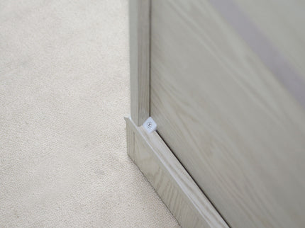 Sideboard Cabinet With Mirrored Doors, Adjustable Shelf, Metal Handles