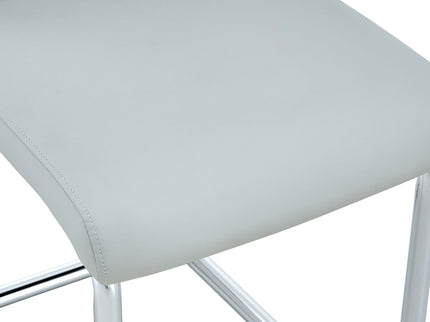 Modern Dining Chairs With Padded Seat, Metal Legs