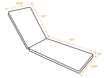 Outdoor Lounge Chair Cushion Replacement Patio Funiture Seat Cushion Chaise Lounge Cushion