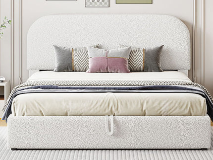 Upholstered Platform Bed With Hydraulic Storage System