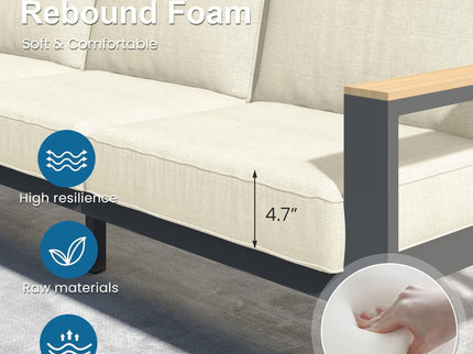 Modern Outdoor Sofa Set With Coffee Table