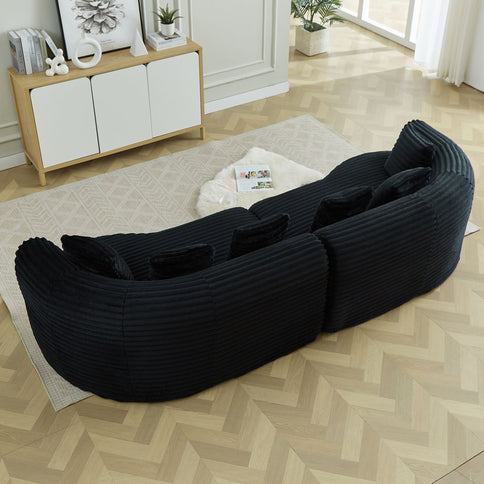Sectional Sofa, Oversized 4 Seater With Deep Seat Design