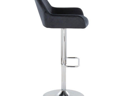 Daniella - Contemporary Adjustable Barstool With Swivel With Rounded Rectangle Footrest (Set of 2)