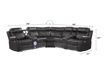 Lacrosse - Power Reclining Sectional Sofa