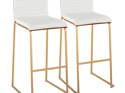 Mason Mara - Contemporary Versatile Desig Fixed Height Barstool (Set of 2)