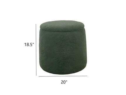 Elegant Round Storage Ottoman Upholstered