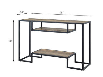 Idella - Sofa Table - Rustic Oak / Black