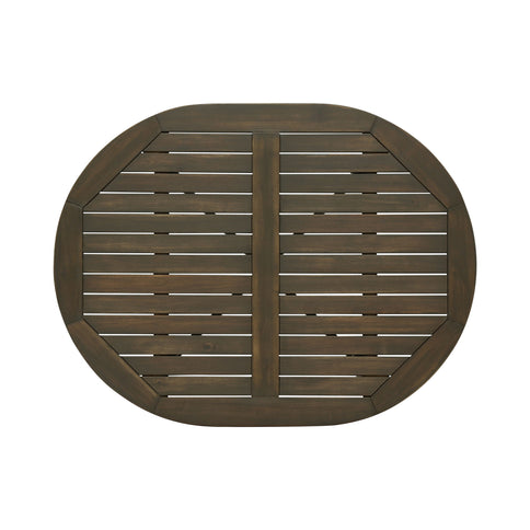 Outdoor Acacia Wood Bar Table With Slat Top