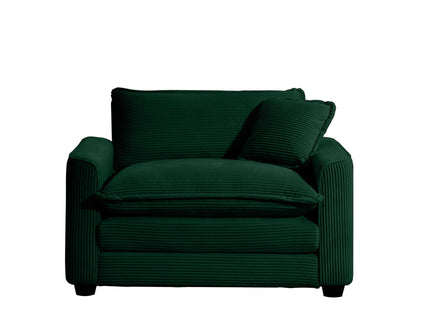 Modern Classic Fabric Single Chair Deep Seat Sofa With Pillow