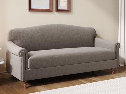 Loveseat Sofa With Rolled Arm For Living Room - Brown