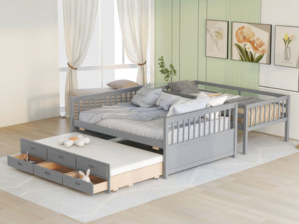 Bunk Bed With Twin Size Trundle And Drawers
