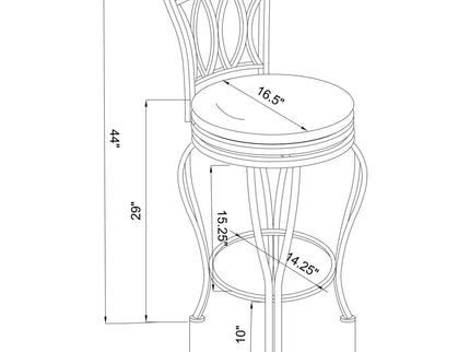 Swivel Stool With Upholstered Seat