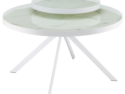 Shayne - Round Top Coffee Table With 2 Tier Design
