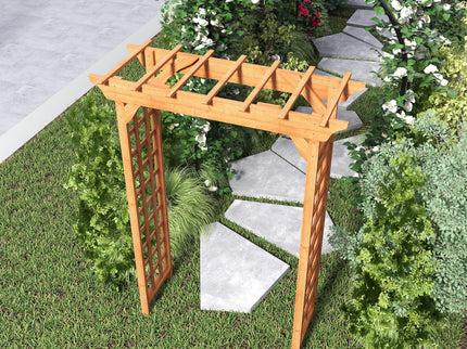 Arbor, Wedding Arch For Ceremony, Trellis For Plant Climbing, Christmas Decor Pergola For Garden Backyard - Yellow