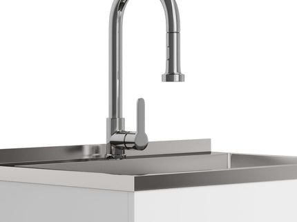 Metro - Laundry Cabinet & Faucet And Stainless Steel Sink