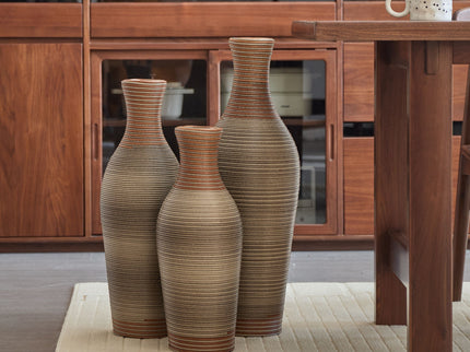 Classic And Neat Floor Vase, High Independent Flower Stand (Set of 3)