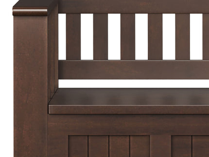 Acadian - Entryway Storage Bench With Shelf - Brown