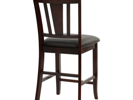 7 Piece Counter Height Dining Set With Butterfly Leaf Table And Chairs - Brown / Espresso