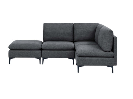 Upholstered Modular Sectional With Tall Legs, Medium Firm Seat