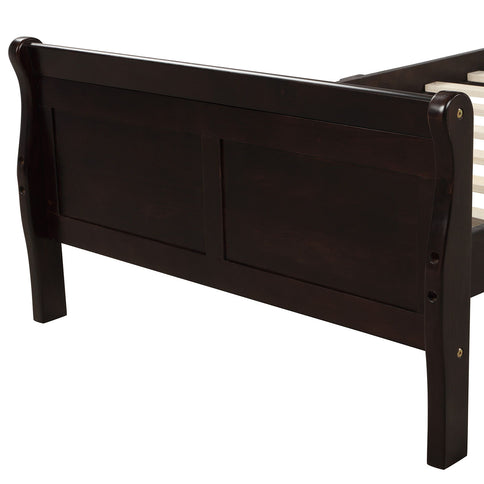 Platform Bed Frame Mattress Foundation Sleigh Bed With Headboard / Footboard / Wood Slat Suppor