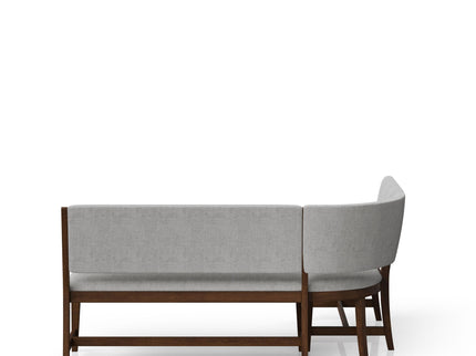Curved Dining Bench Upholstered Curved Bench - Beige