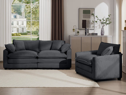 Elegant Oversized Sectional Sofa Set With Deep Seats And Flexible Layout