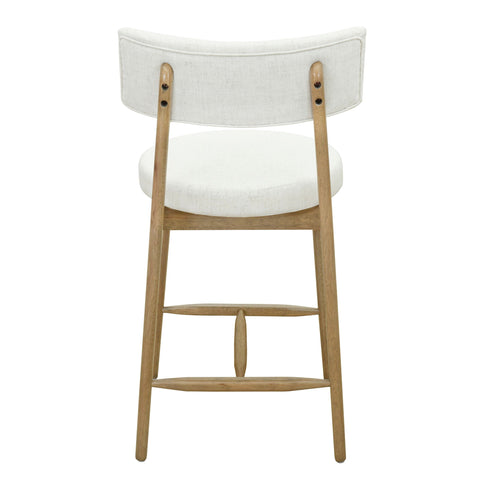 Mid Century Modern Counter Stools, Fabric Upholstered Chairs