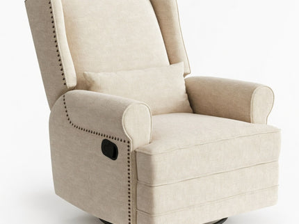 Extra Wide Swivel Recliner Glider Chair With Footrest