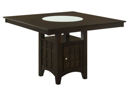 Tolland - Counter Height Dining Table With Storage Pedestal - Cappuccino
