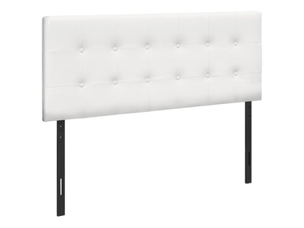 Full Size Headboard Only Upholstered Leather Look - White