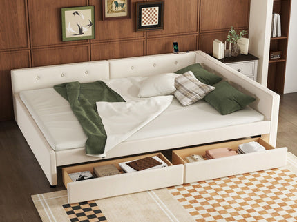 Platform Bed With USB Ports