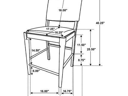 Crispin - Upholstered Counter Side Chair (Set of 2) - Brown