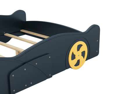 Race Car Shaped Platform Bed With Wheels And Storage