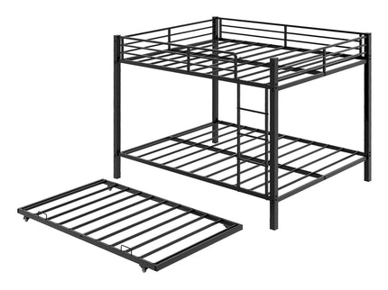 Bunk Bed For Kids, Convertible Frame With Ladders & Guardrail