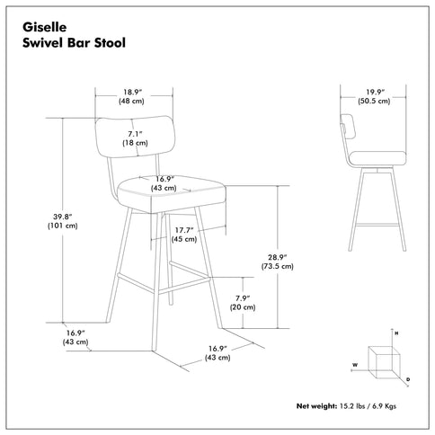Giselle - Swivel Bar Stool (Set of 2)