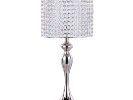 Ashland - Contemporary Table Lamp Round Clear Crystal Beads (Set of 2) - Polished Nickel