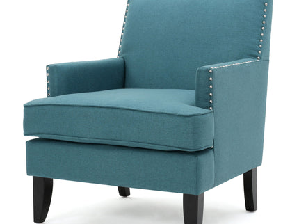 Serenada - Upholstered Fabric Club Chair With Nailhead Trim And Tapered Birch Legs