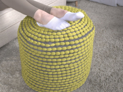 River - Handcrafted Cylindrical Pouf Water Resistant Fabric