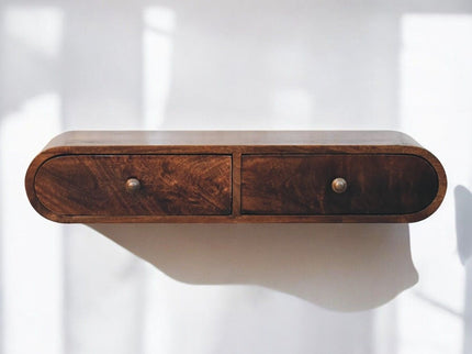 Wall Mounted Console Table - Walnut