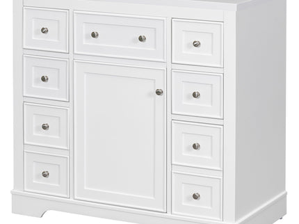 Modern Bathroom Vanity With Sink Combo, 6 Drawers And 1 Cabinet