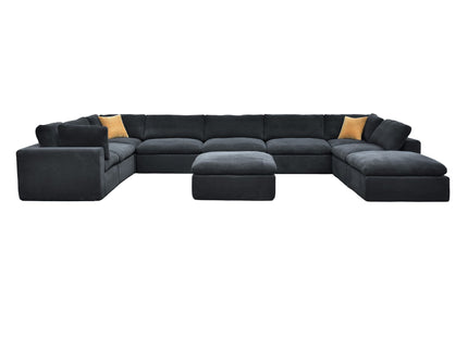 Custom Configuration Modular Sectional With Toss Pillows