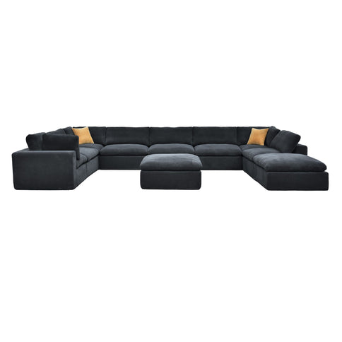 Custom Configuration Modular Sectional With Toss Pillows