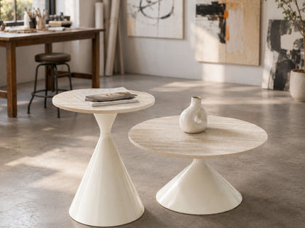 2 Piece Coffee Round Table Set