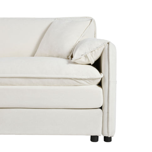 Oversized Chair With Movable Ottoman, Soft Upholstered Lounge Chair