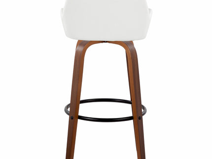 Daniella - Contemporary Fixed Height, Barstool & Swivel And Round Footrest (Set of 2)
