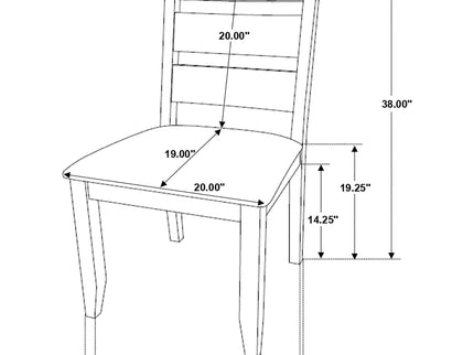 Ladderback Dining Chair (Set of 2) - Brown