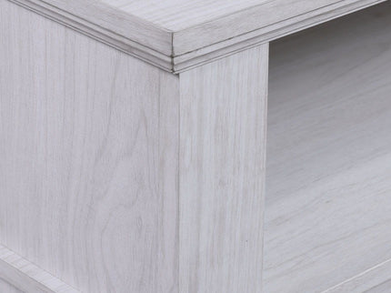Terra - TV Stand Console With Fireplace - White Walnut