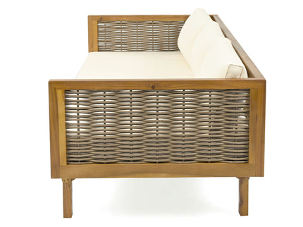 Claremont - 3 Seater Daybed Teak Acacia Wood Water Resistant Cushions