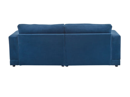Modern Square Arm Sofa With Soft Fabric Upholstery, Deep Cushions