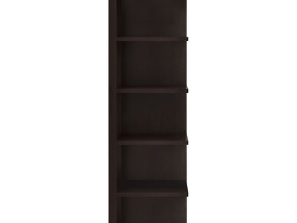 6 Tier Corner Bookcase - Cappuccino